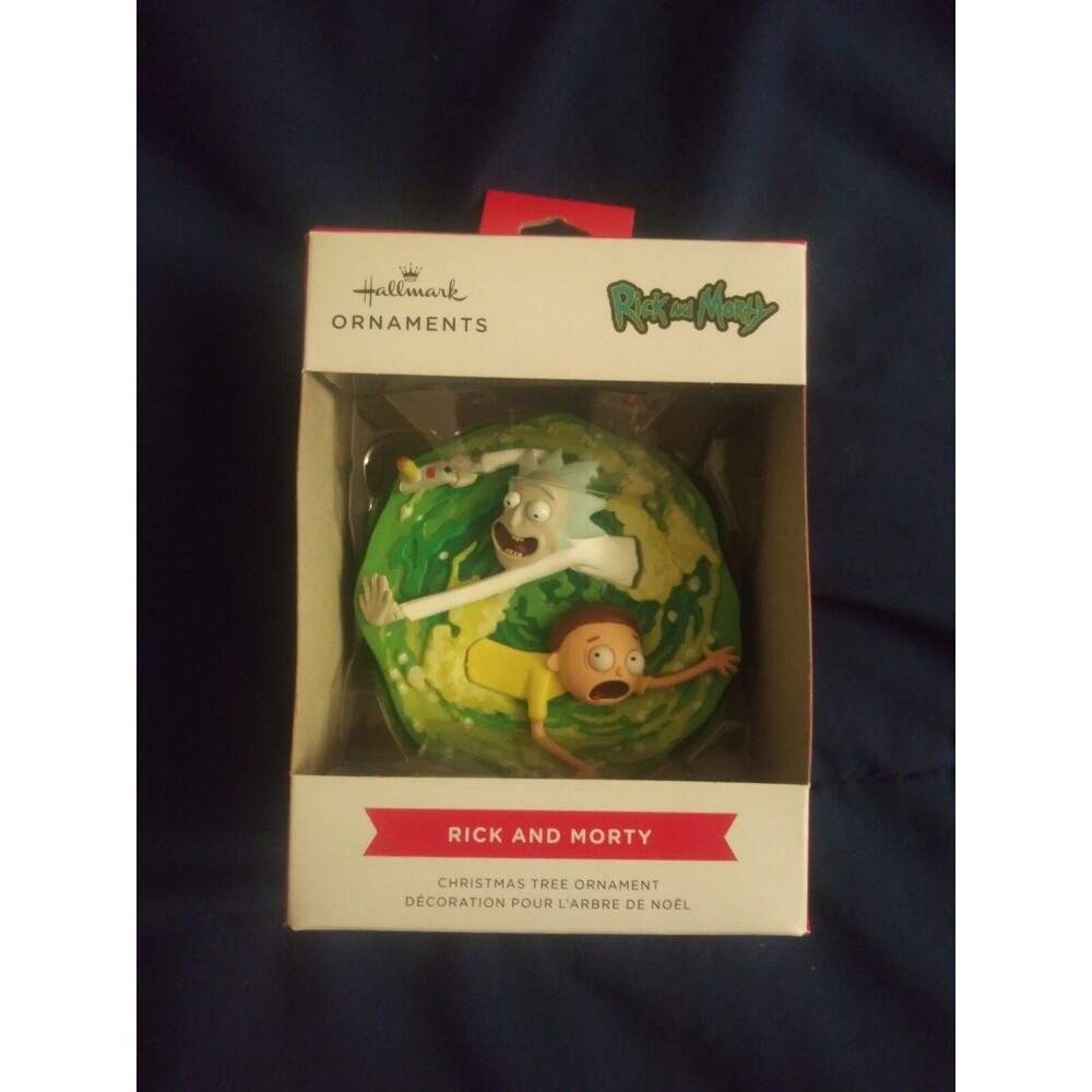 Rick and Morty Ornament Hallmark Christmas Dimensions Red Box NEW